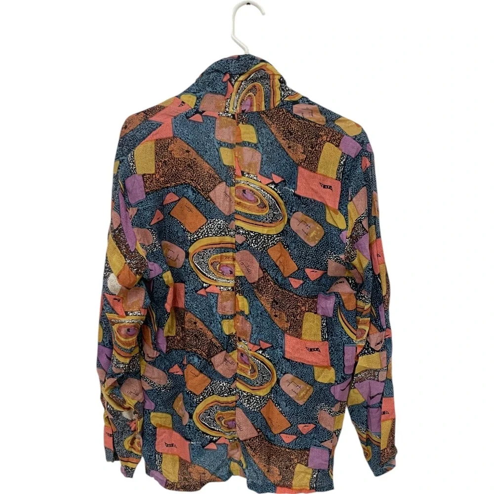 Blazer Jacket Womens Size Small Multicolor‎ Single Breasted Long Sleeve